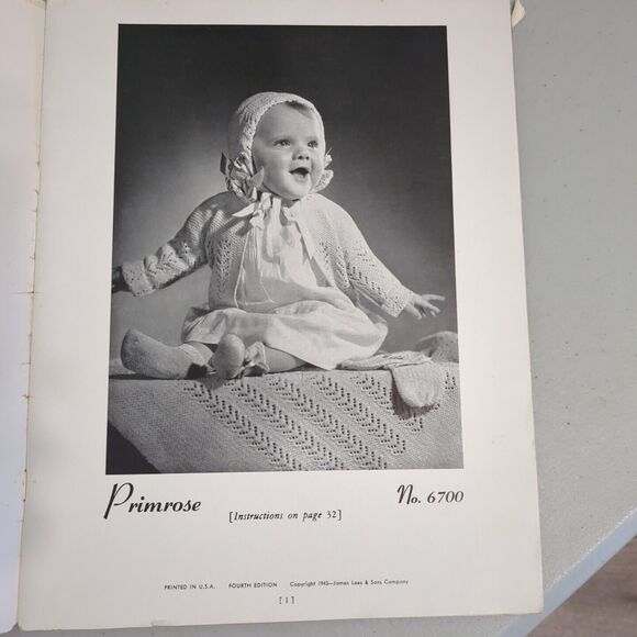 Vintage 1943 Minerva Knit Baby Fashion Patterns Instruction Magazine GC - Picture 2 of 5